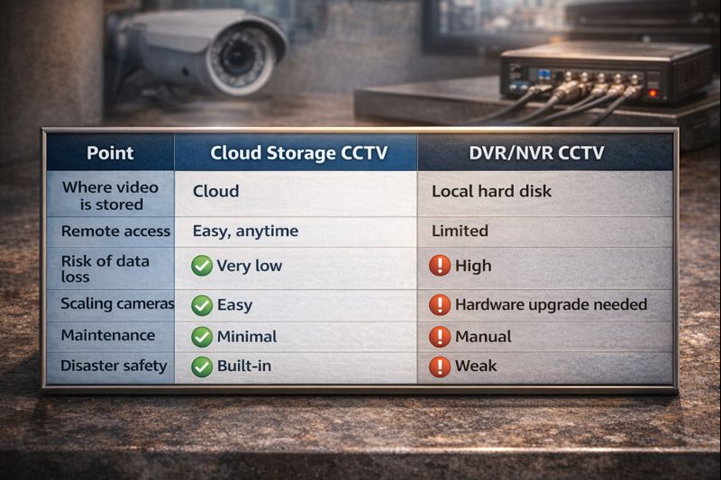 cloud storage vs nvr dvr storage comparison