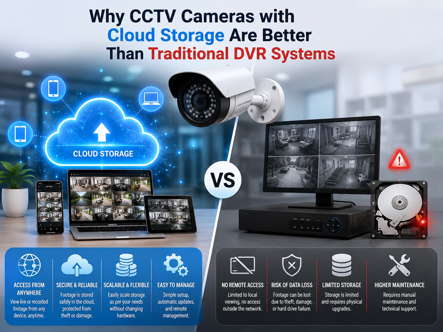 Why CCTV Cameras with Cloud Storage Are Better Than Traditional DVR Systems